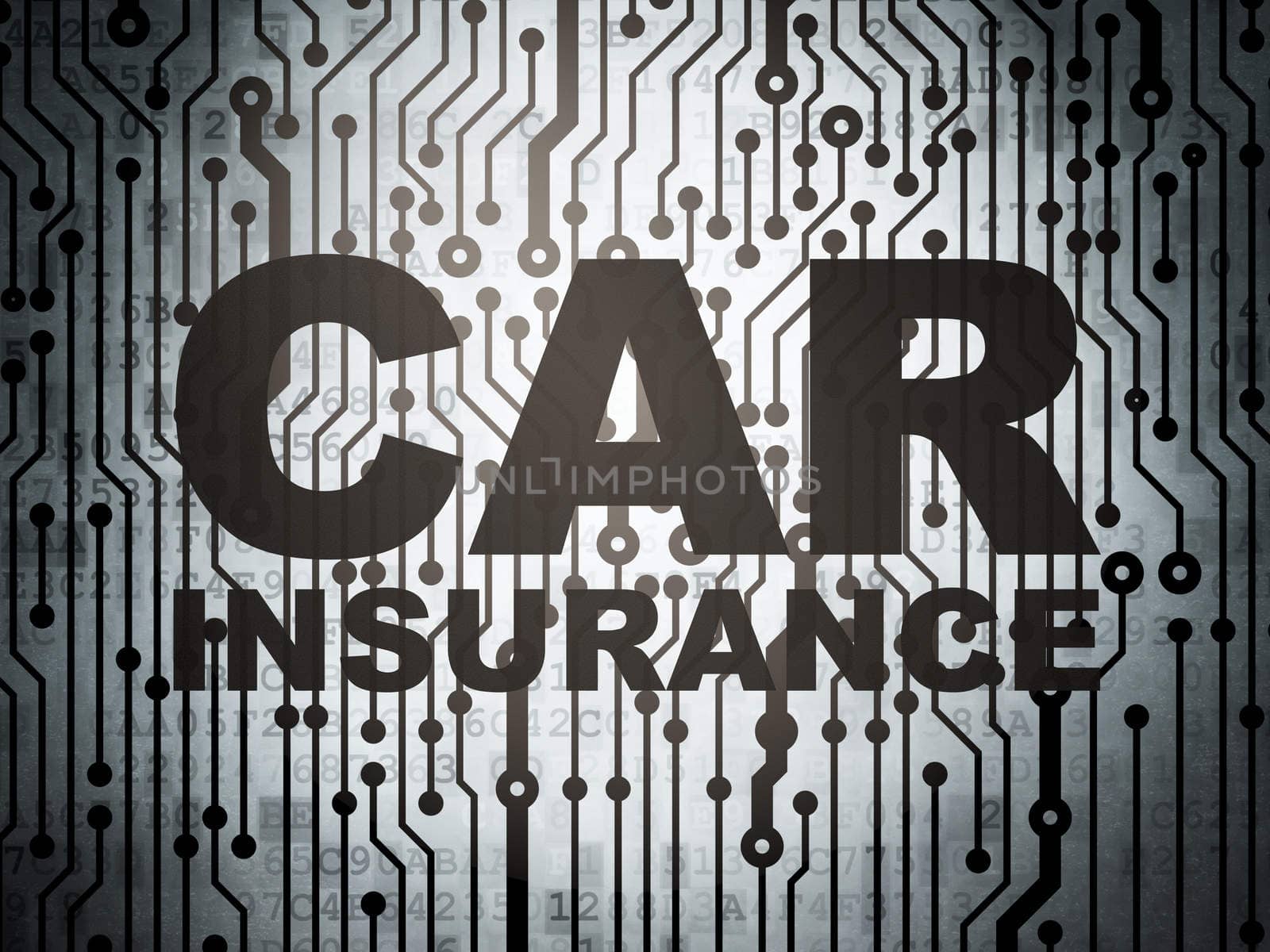 Insurance concept: circuit board with Car Insurance by maxkabakov