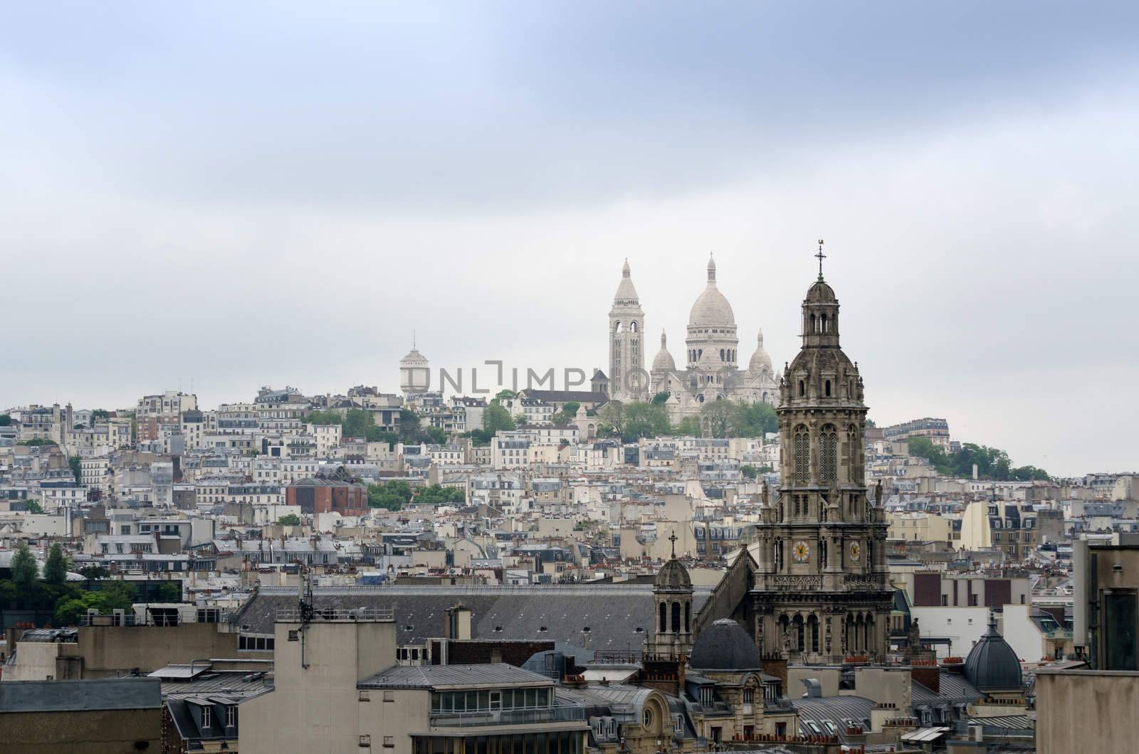 Basilica sacre coeur in Montmartre district, Paris, France