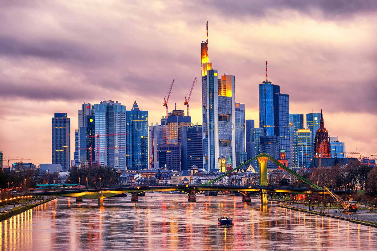 Skyline Frankfurt on Main, Germany by GlobePhotos