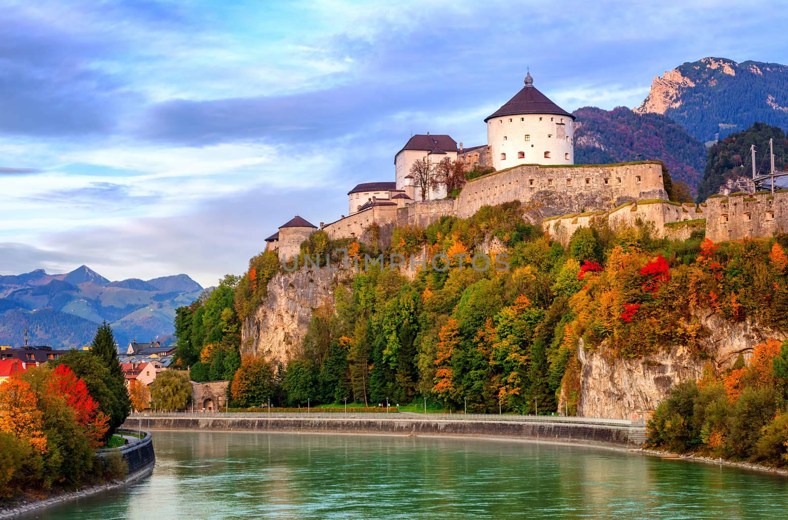 Castle Kufstein on the Inn river, Austria by GlobePhotos