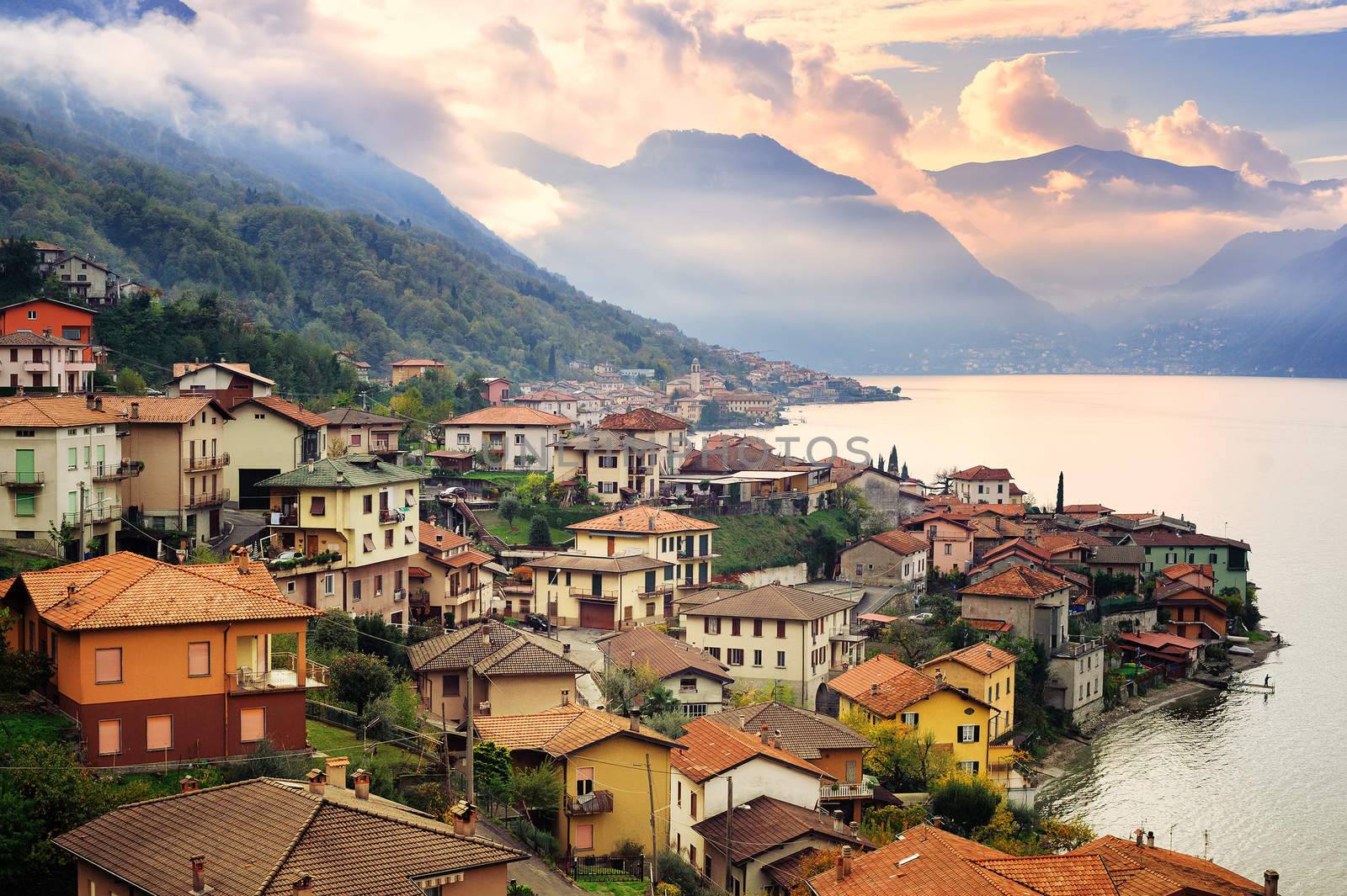 View of Lake Como, Milan, Italy by GlobePhotos