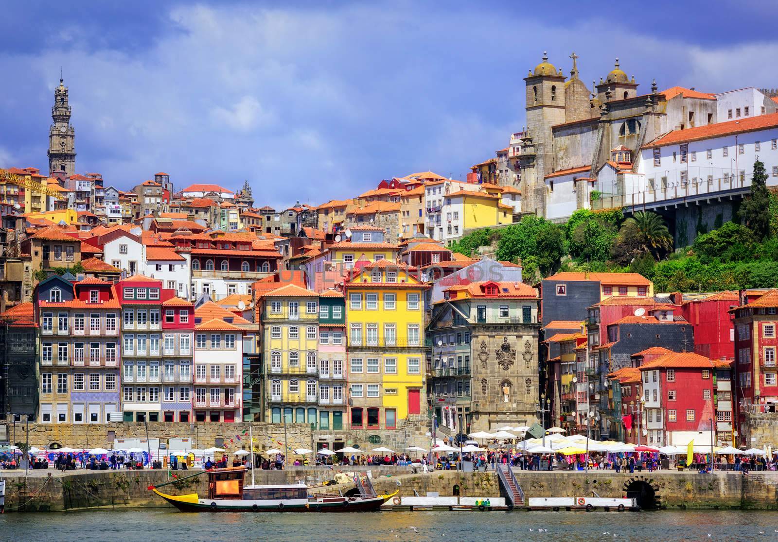 Ribeira, the old town of Porto, Portugal by GlobePhotos