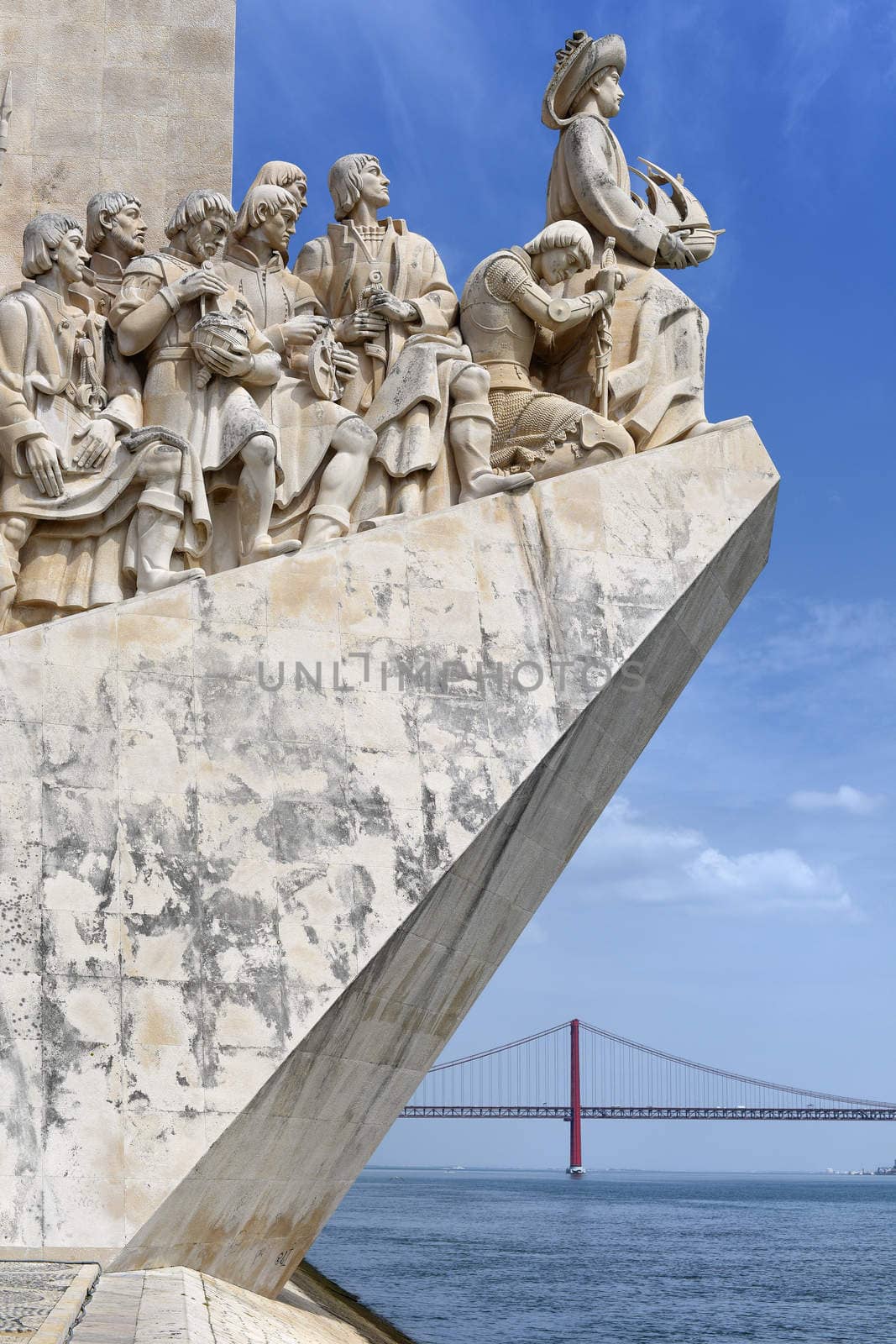 Discoveries Monument, Lisbon, Portug by GlobePhotos