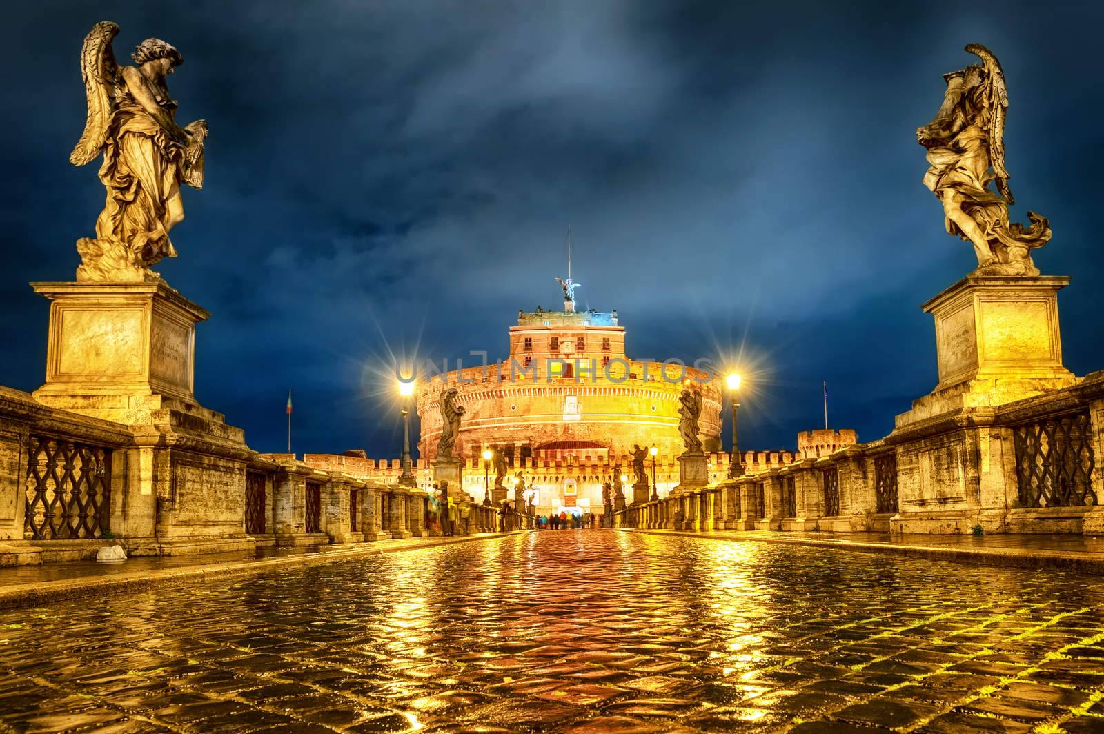 Castel San Angelo, Rome, Italy by GlobePhotos