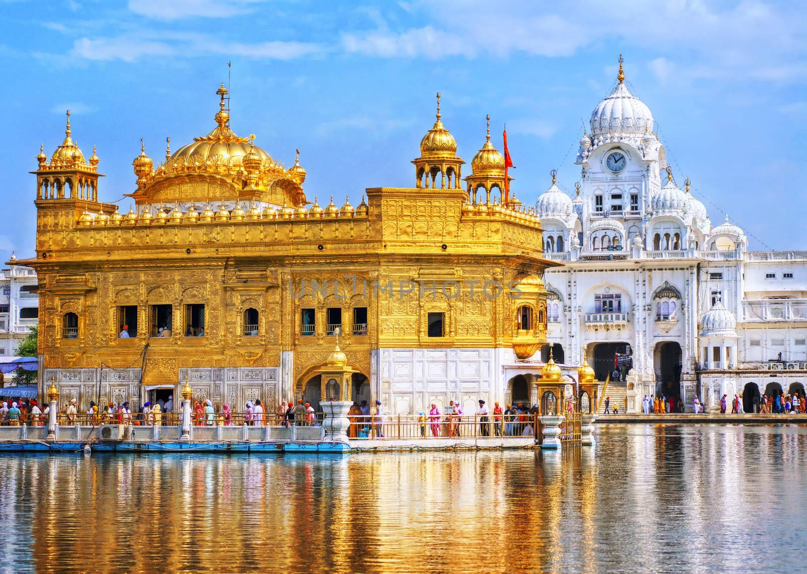 Golden Temple, the main sanctuary of Sikhs, Amritsar, India by GlobePhotos