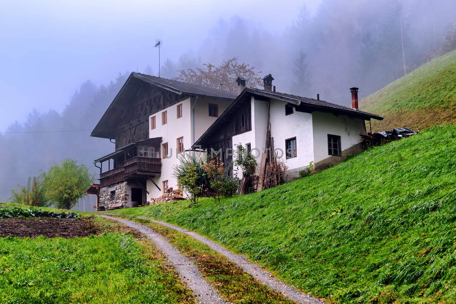 Traditional wooden house in Tyrol, Austria