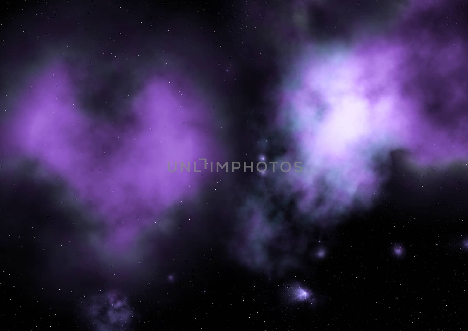 Far being shone nebula and star field against space. "Elements of this image furnished by NASA".