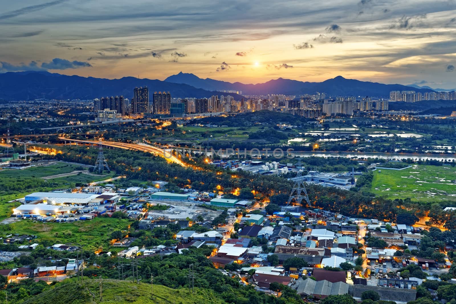 Cityscape of Yuen Long by cozyta