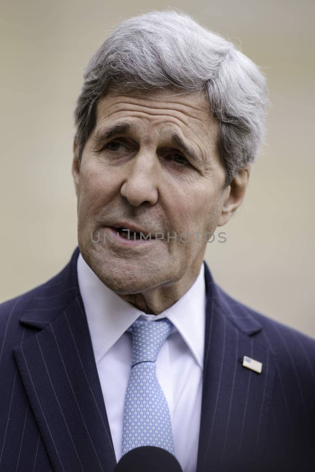 FRANCE, Paris: US Secretary of State John Kerry leaves after his talk with French President Francois Hollande at the Elysee palace in Paris, on November 17, 2015, four days after a spate of coordinated attacks in Paris that left at least 129 dead and over 350 injured late on November 13. US Secretary of State John Kerry arrived in Paris for talks after the attacks on the French capital, vowing to defeat terrorism.