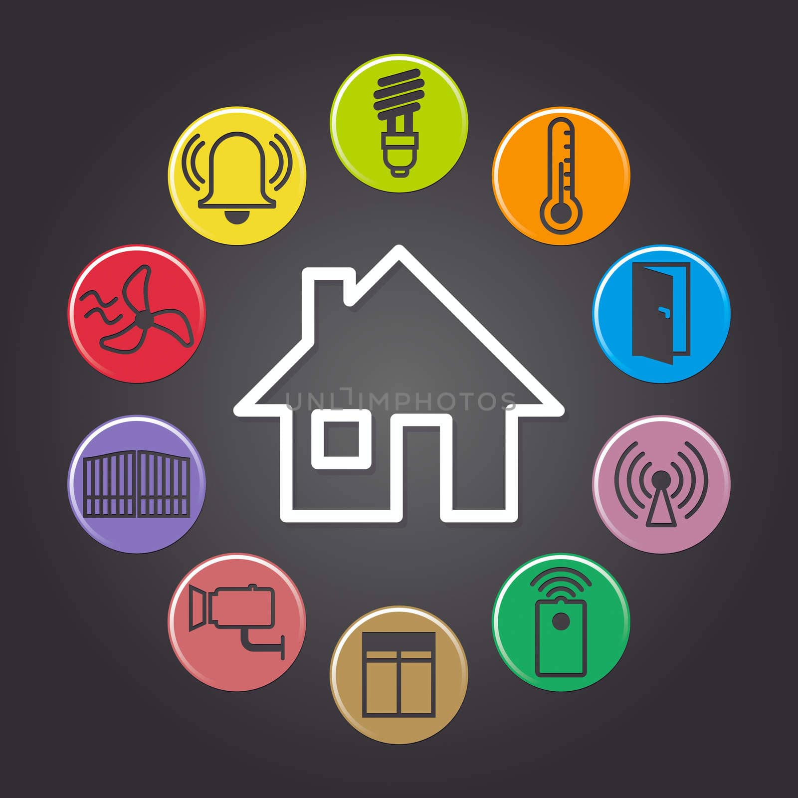 illustration of background symbolizing the smart home