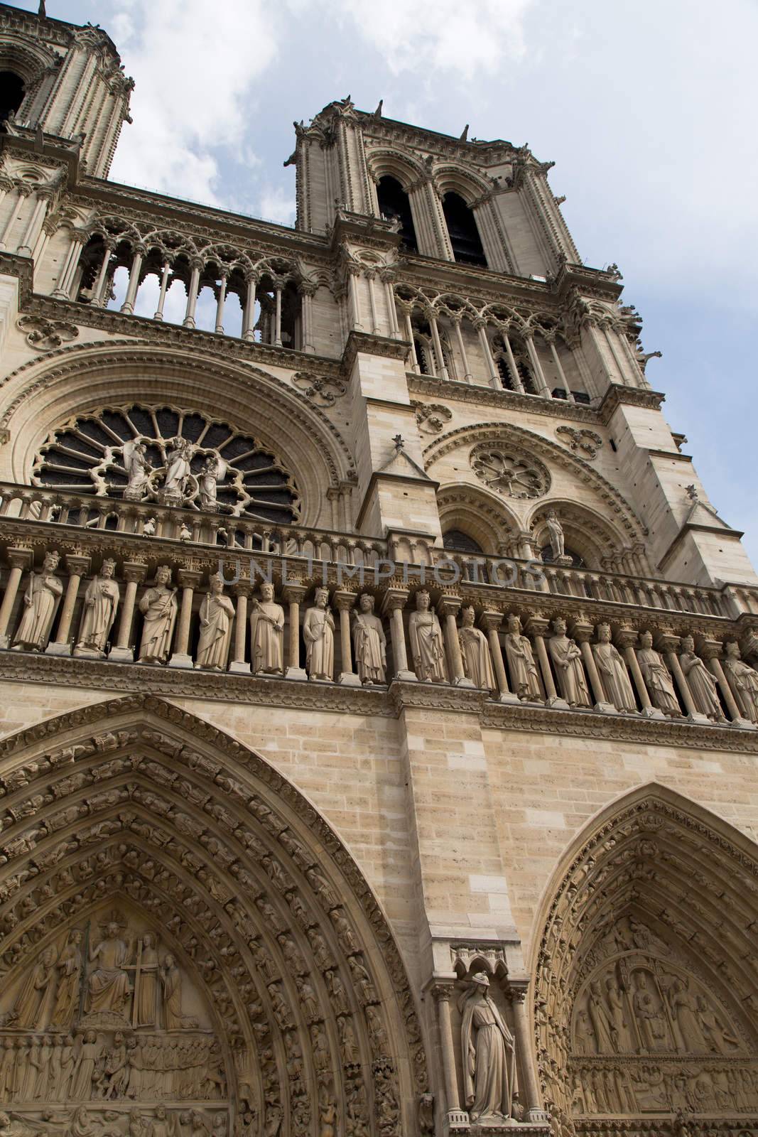 The Notre Dame Cathedral in Paris - France