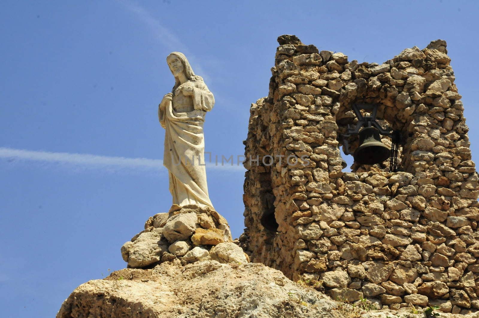 Statue of the virgin of the rock in Mijas