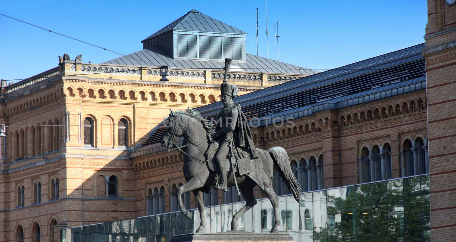 Statue Of Ernest Augustus I in Hannover central station, Germany