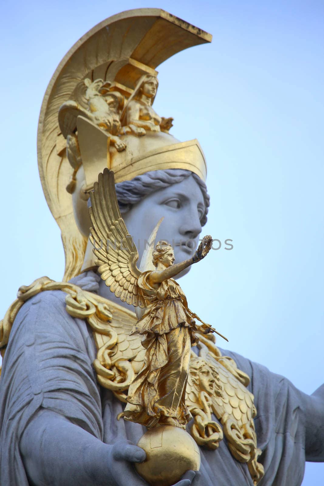 Statue of Pallas Athena in Vienna, Austria by vladacanon