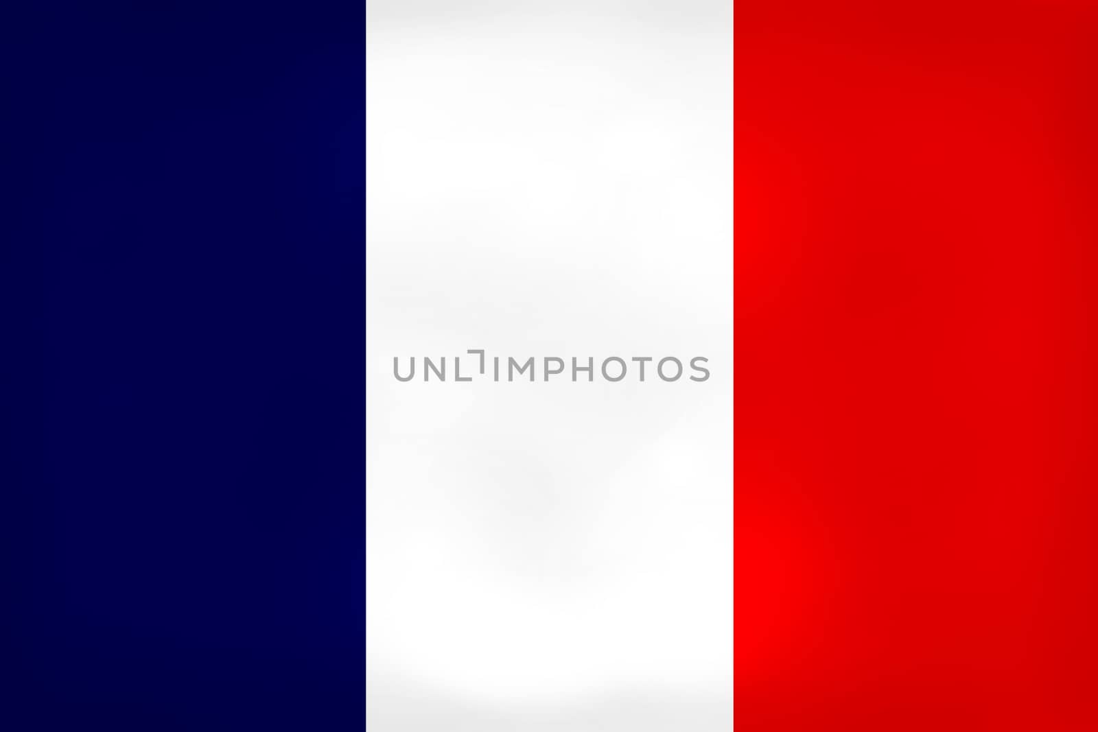 France Flag with the color blue white red.