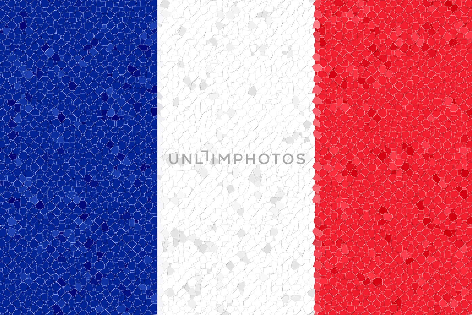 France Flag with the color blue white red.