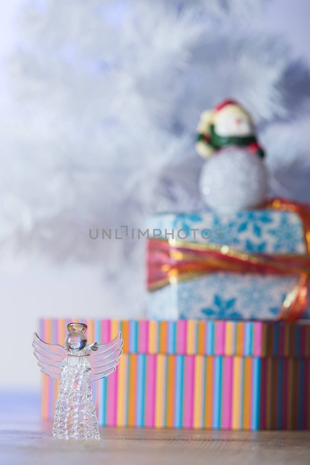 Christmas and New Year decoration. Selective focus. Creative background