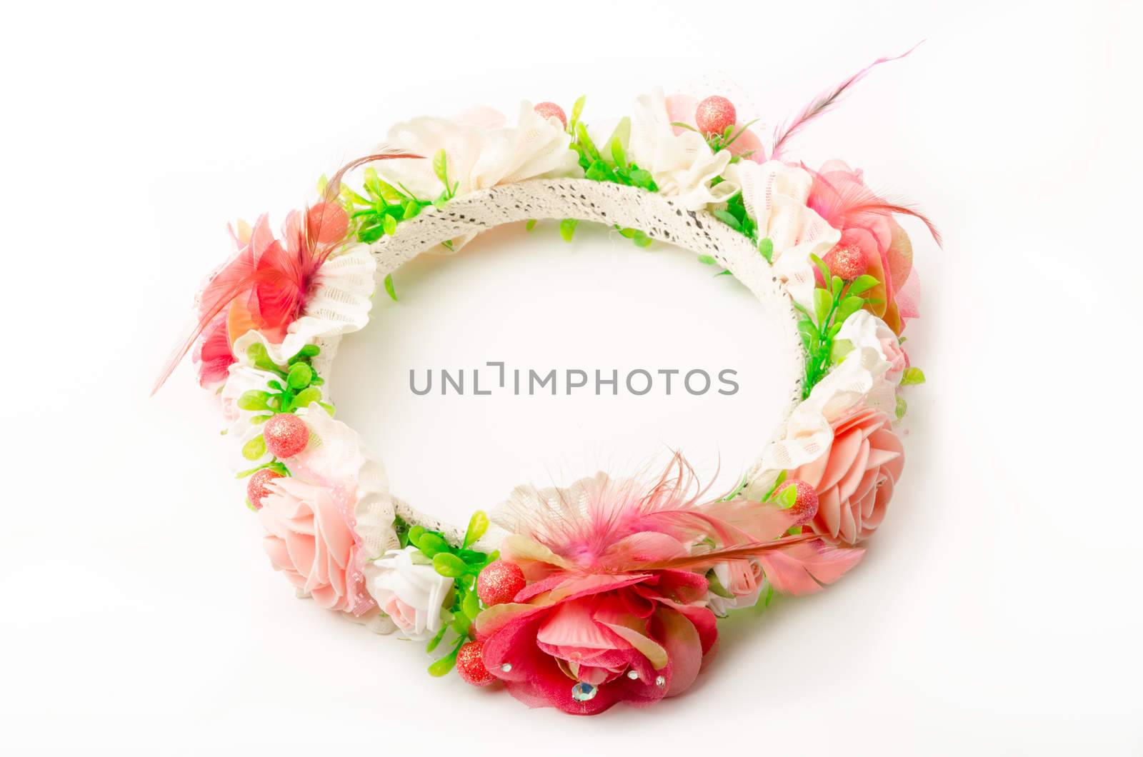 forest coronal or colorful fake flower crown. by Gamjai