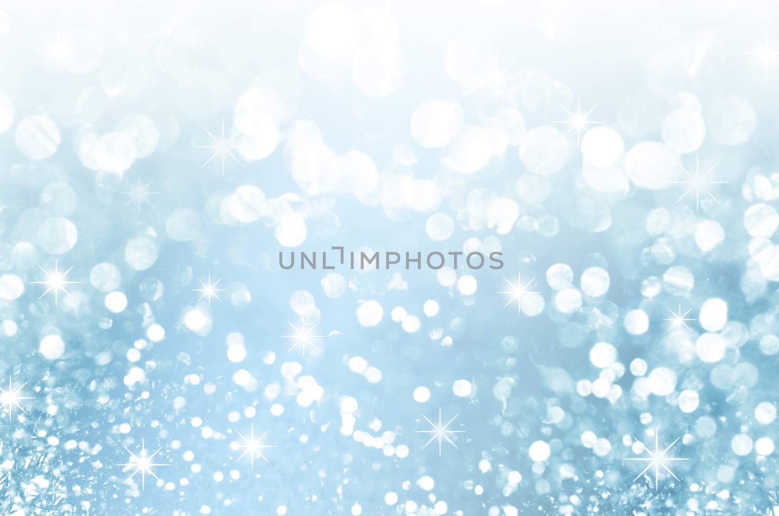 Abstract Winter blue background abstract bokeh