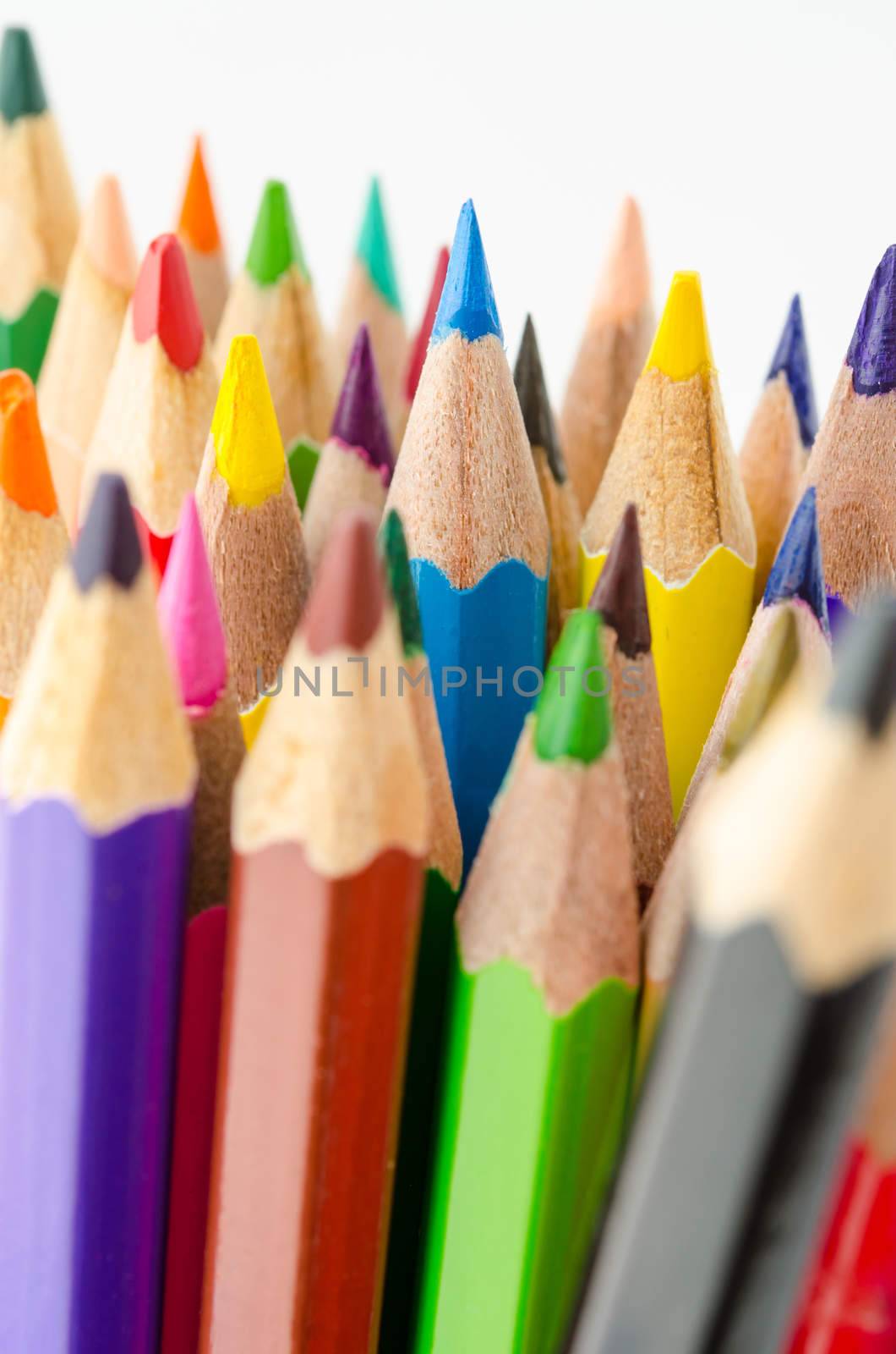 Colouring crayon pencils by Gamjai