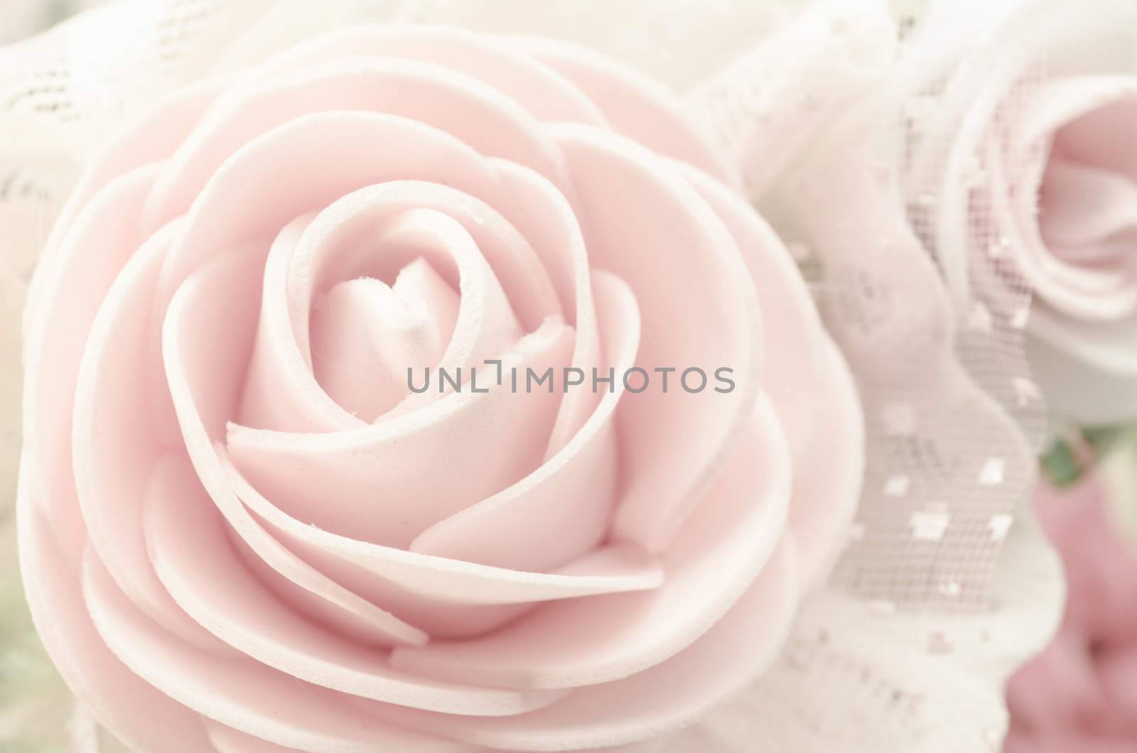 Beautiful sepia pink rose. by Gamjai