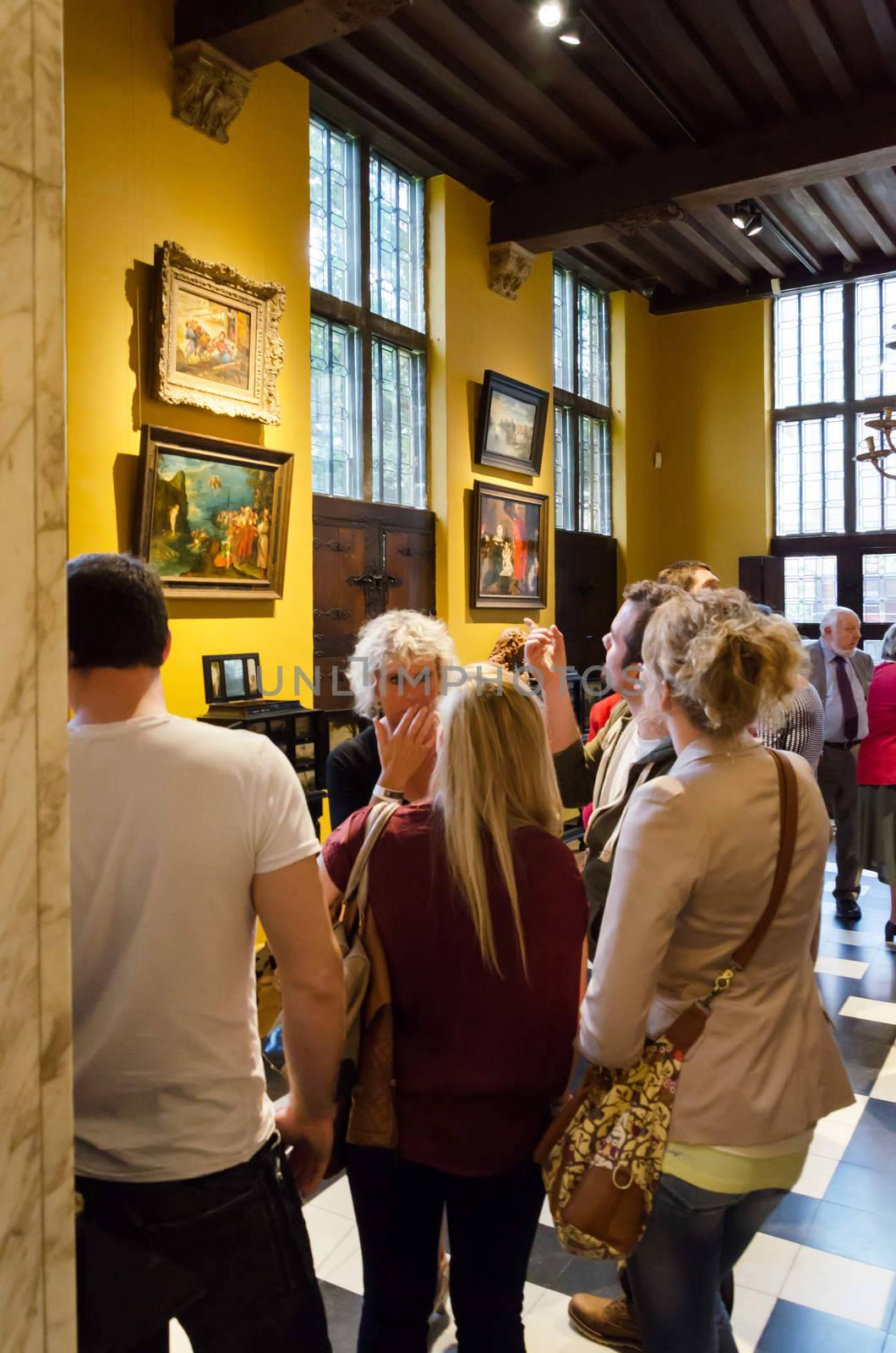 Antwerp, Belgium - May 10, 2015: Tourist visit Rubenshuis (Rubens House) in Antwerp by siraanamwong