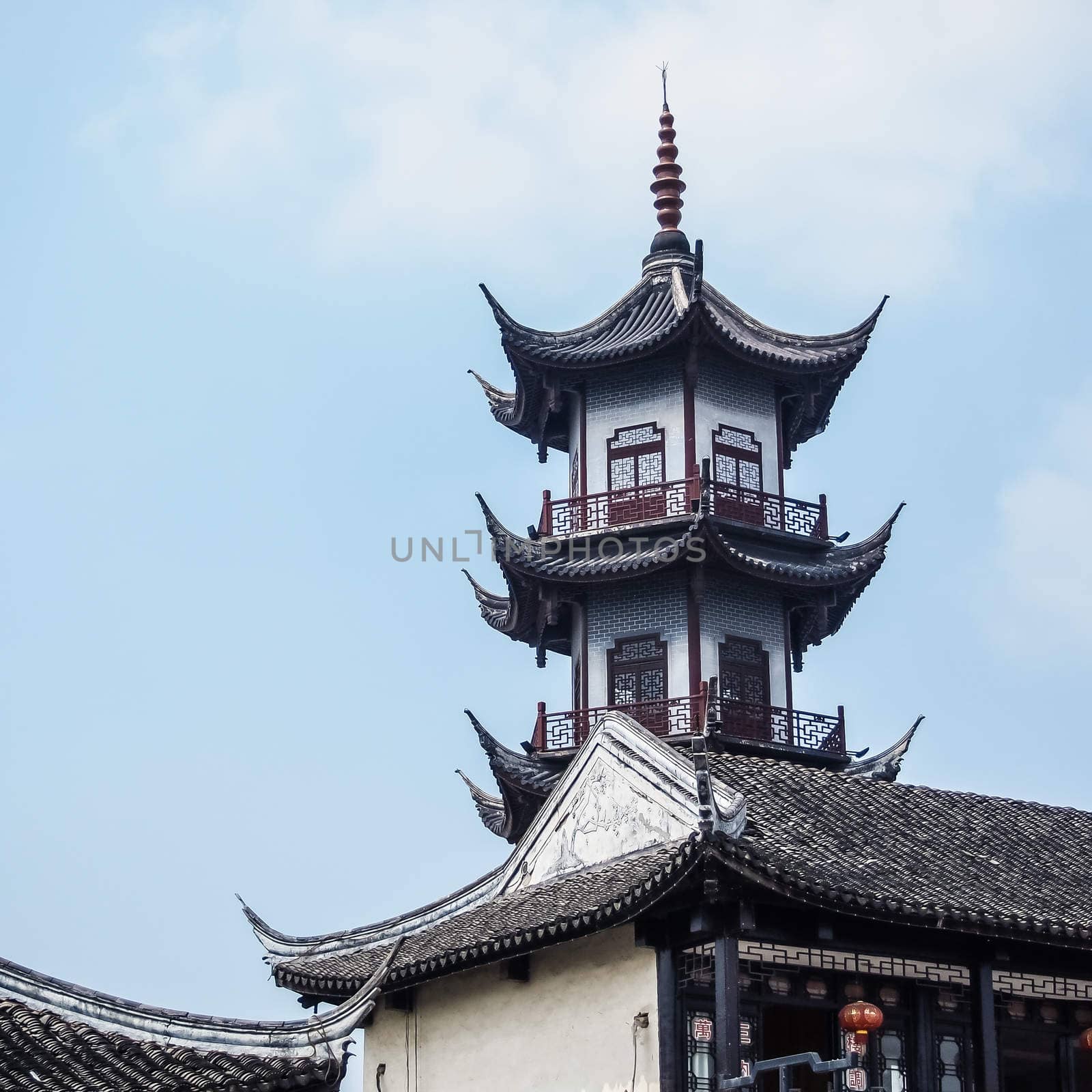 old tower building in Chinese style