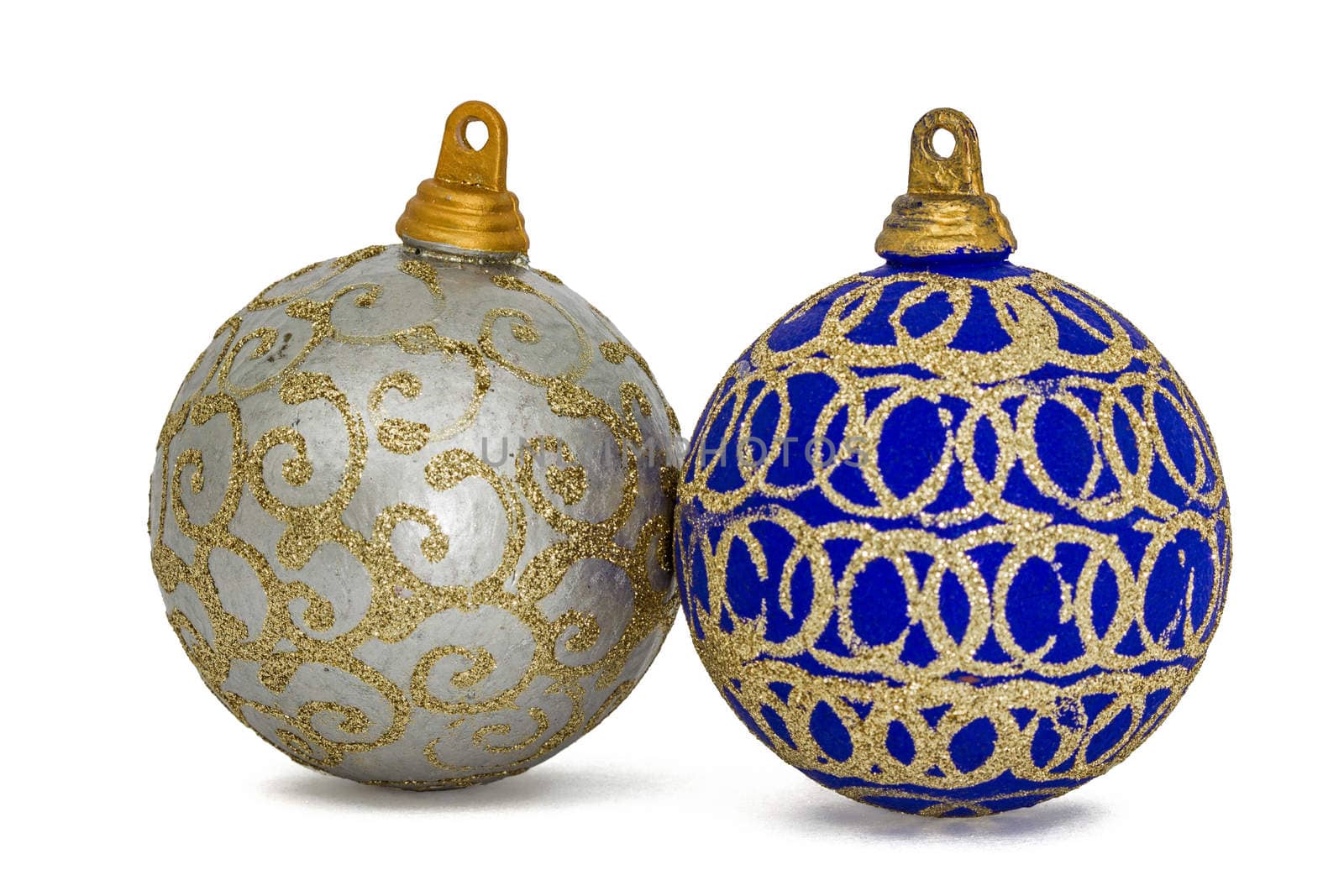 Set of christmas balls, isolated on white background