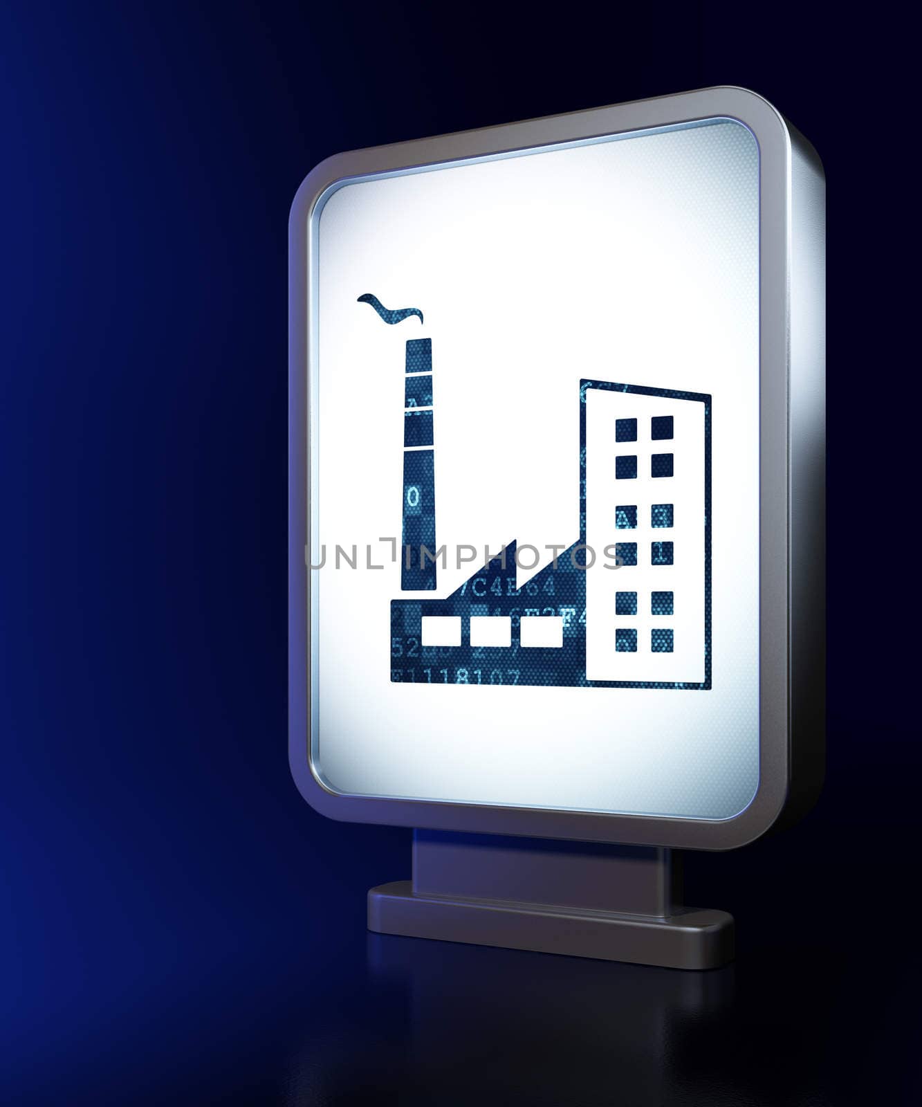 Industry concept: Industry Building on billboard background by maxkabakov