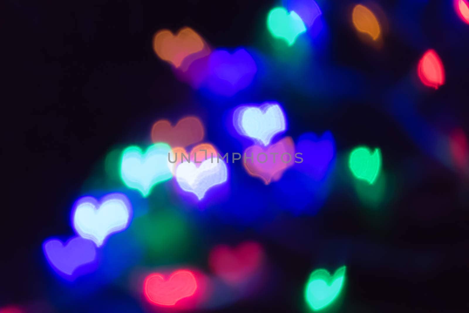 Heart bokeh background. Valentine's day background, abstract background