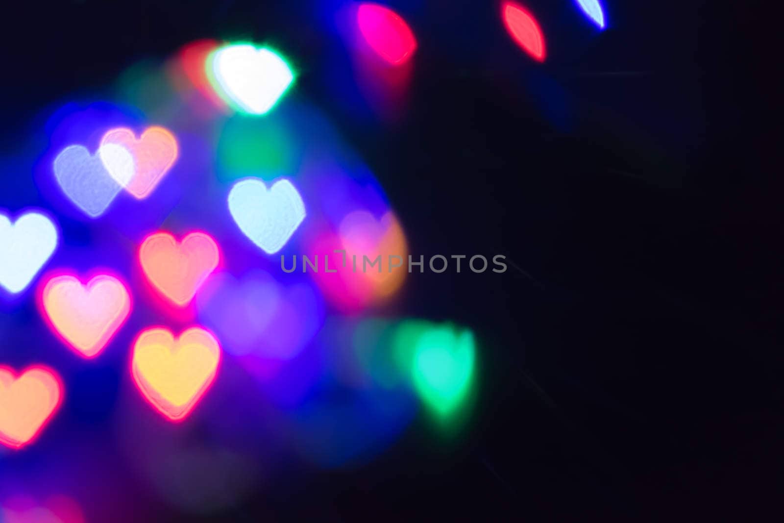 Heart bokeh background. Valentine's day background by teerawit