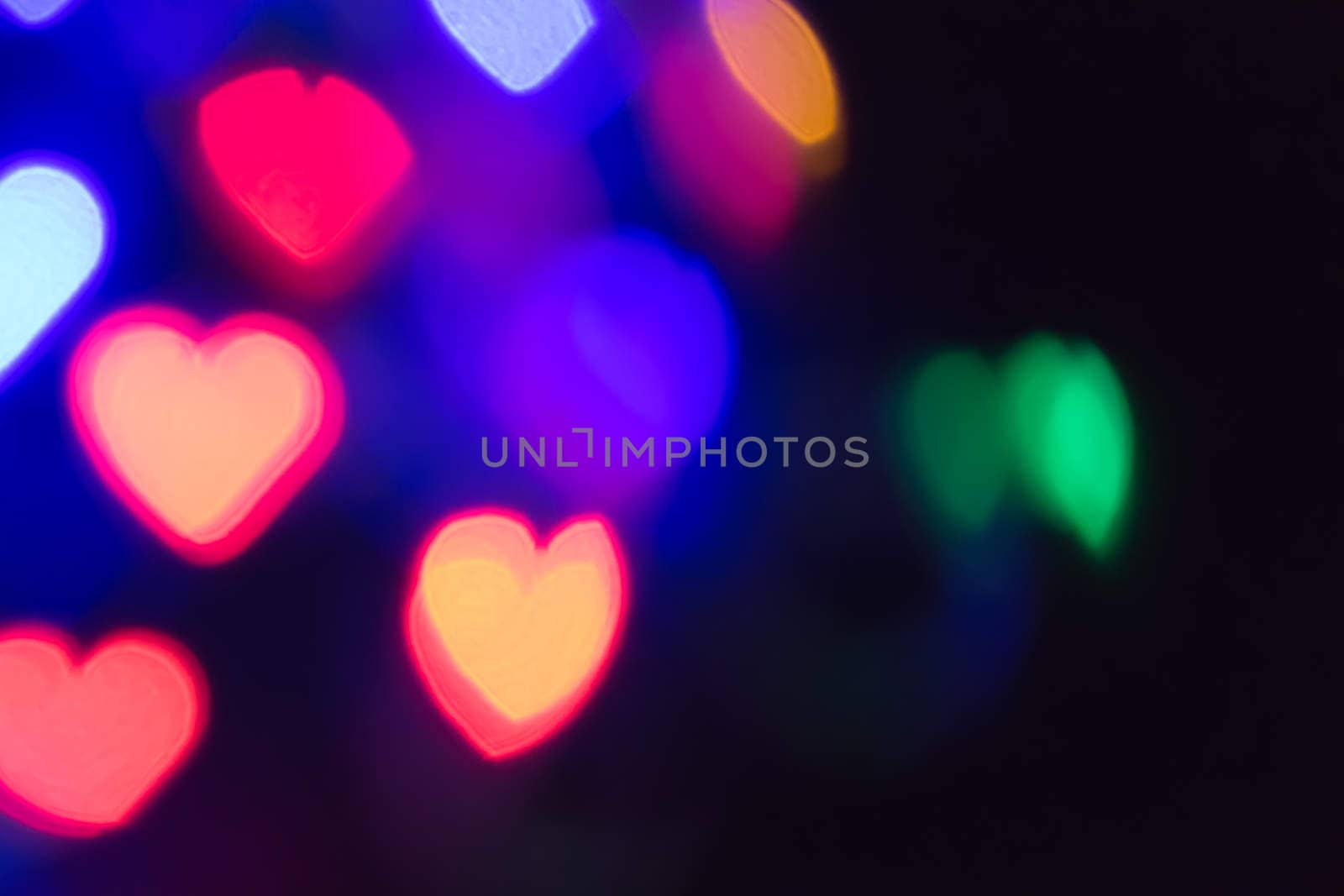 Heart bokeh background. Valentine's day background by teerawit
