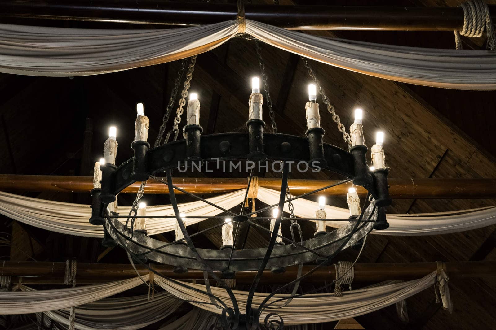 Round iron chandelier. by Isaac74