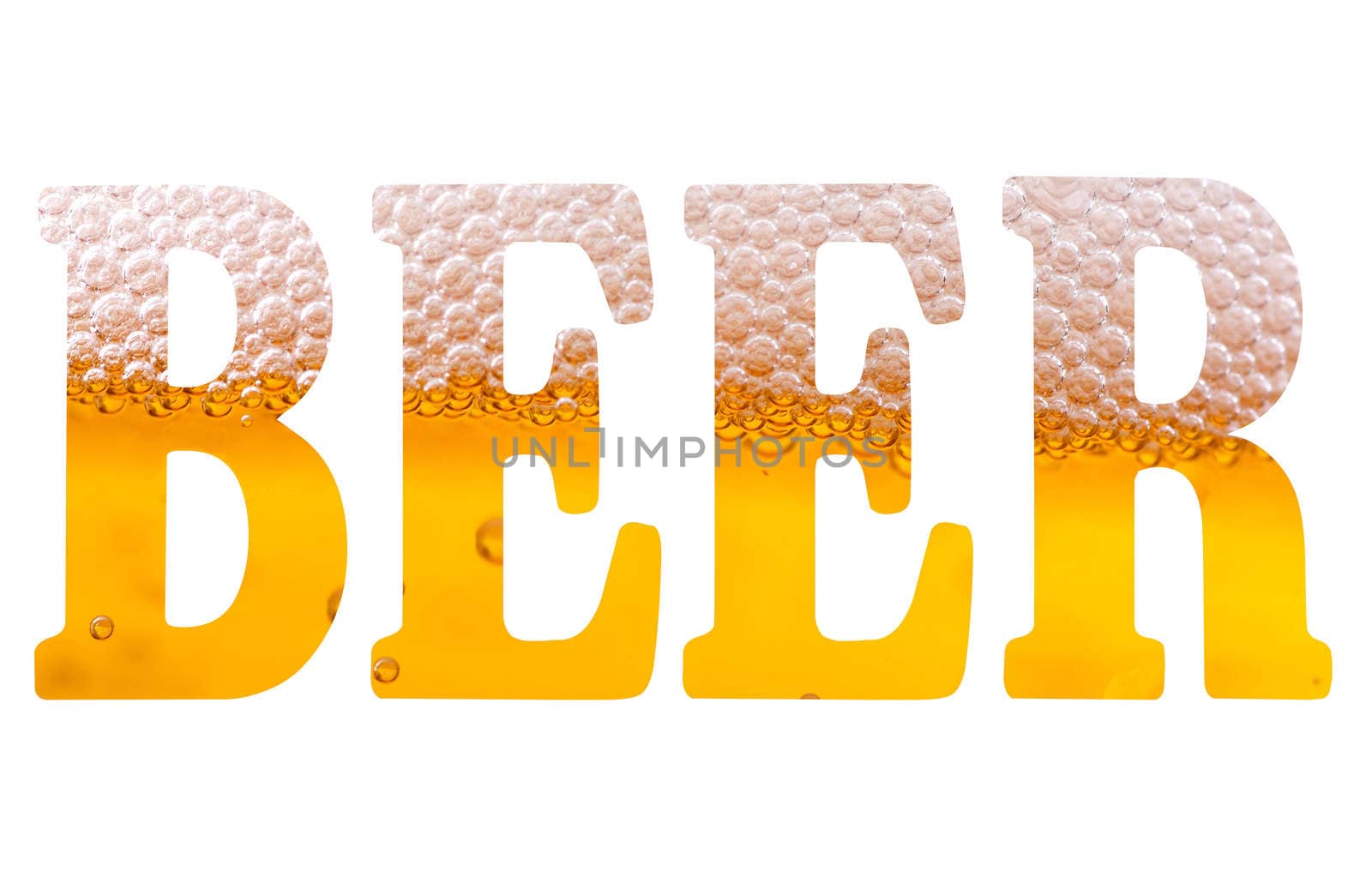 high resolution text with word beer  by donfiore