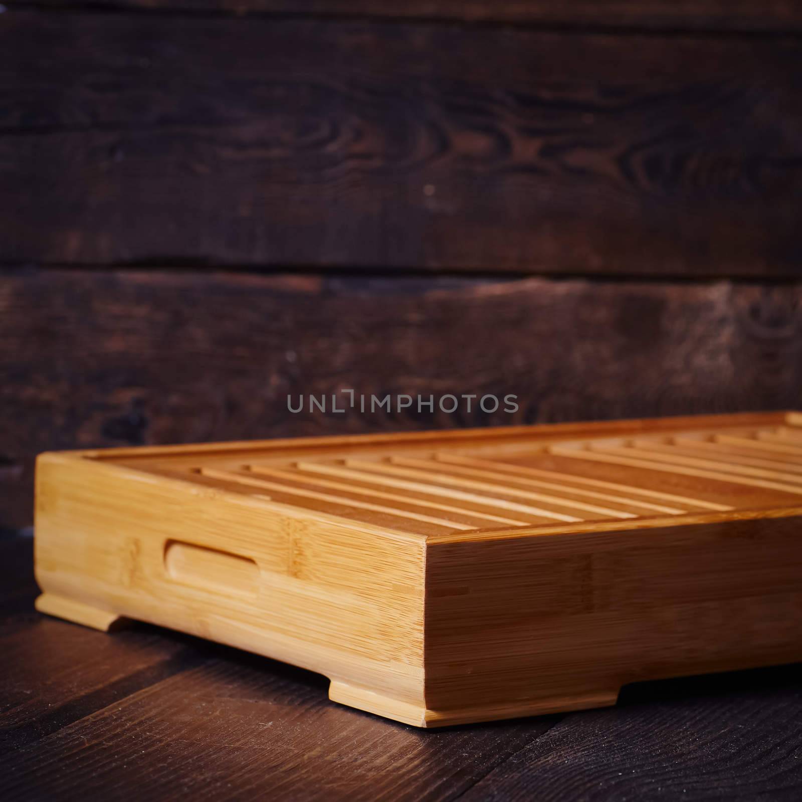 Chinese Traditional Tea Table on Dark Background