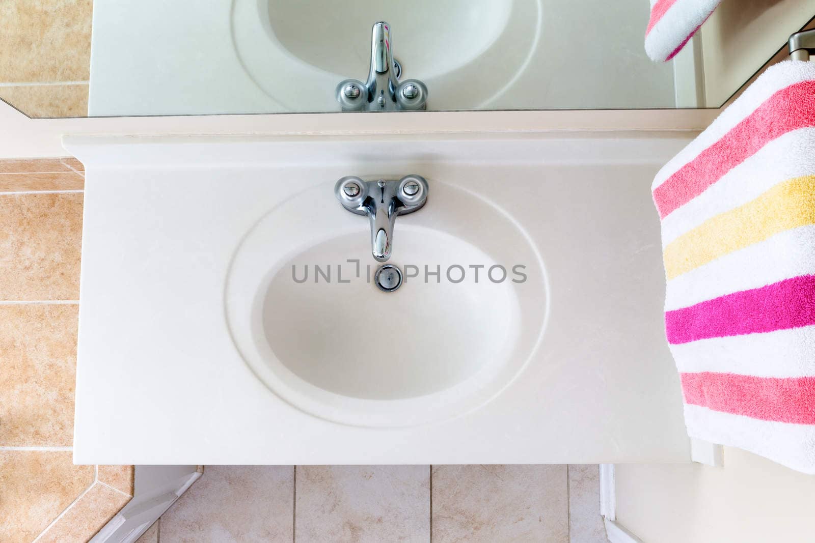 Above View of Classical Clean Domestic Sink by coskun