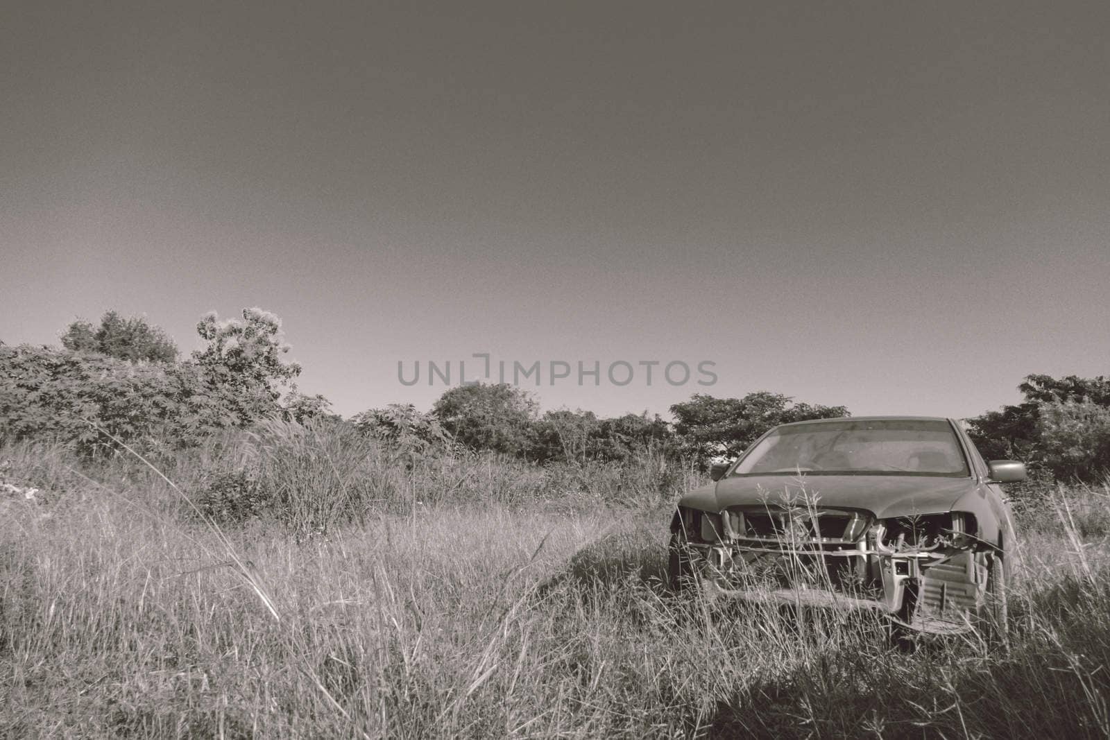 Old car parked at Forest Lawn