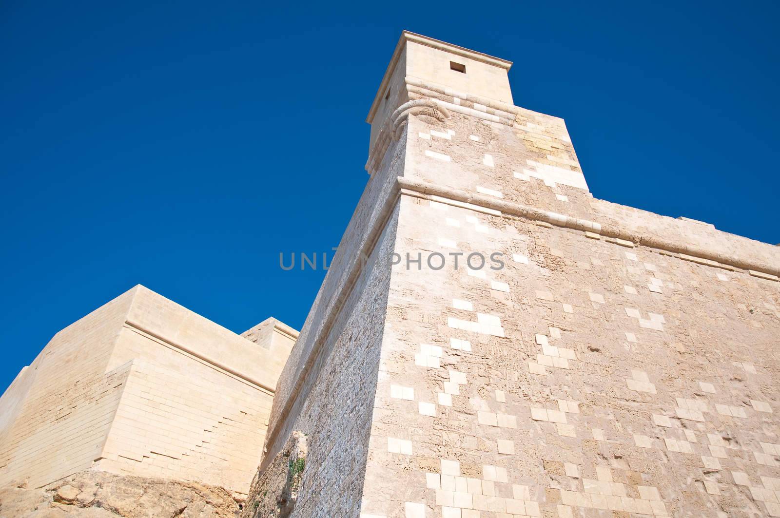 Especially with the clock of the castle of victoria, Rabat, Gozo, Malta,europe