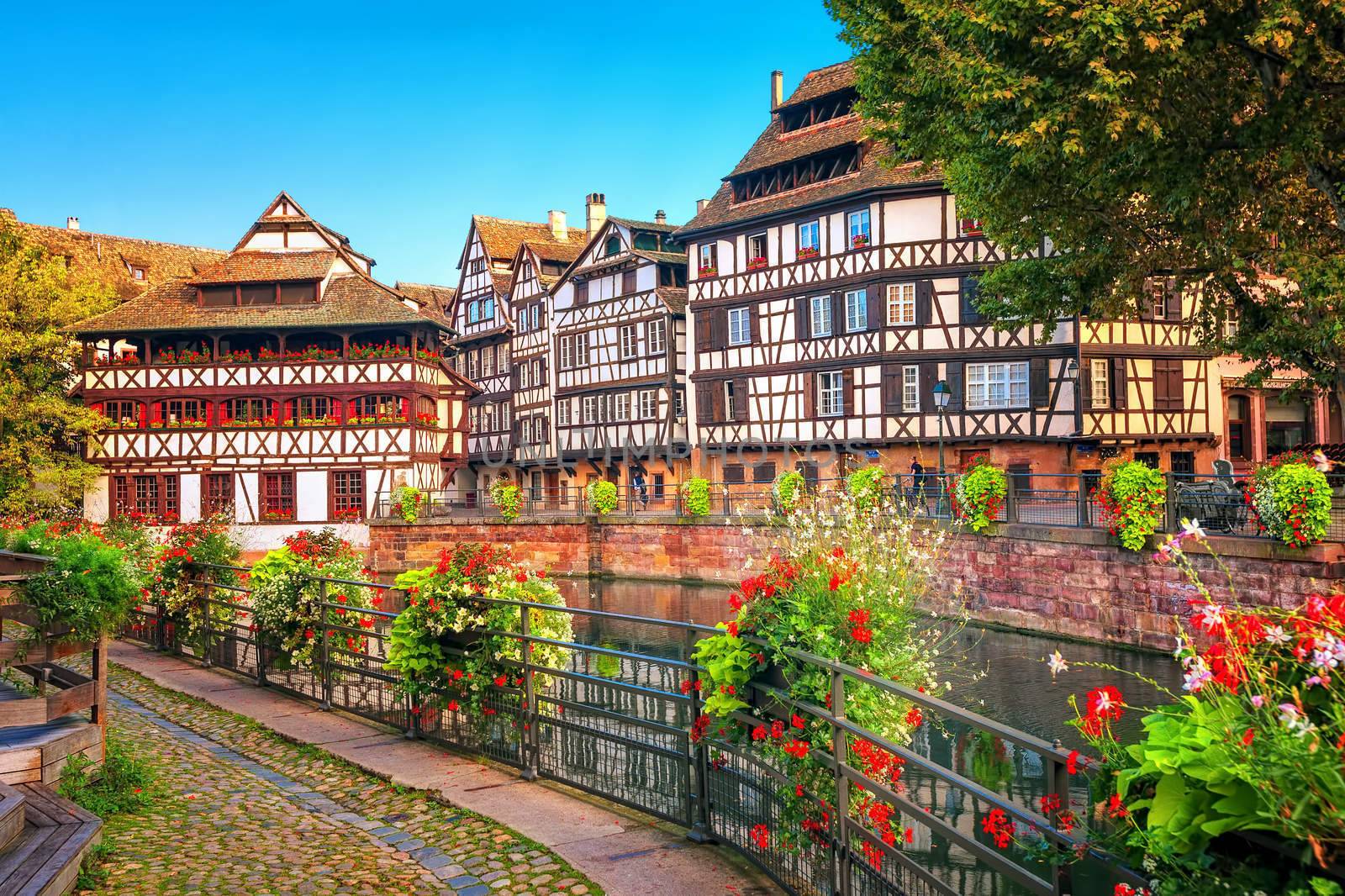 Traditional half-timbered houses in La Petite France, Strasbourg, France