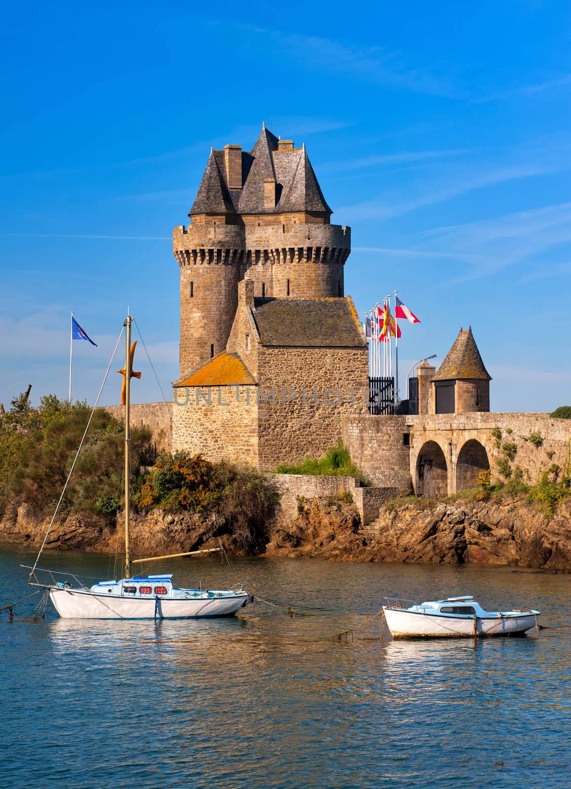 Tour Solidor, a medieval fortified tower in Saint-Malo, Brittany, France