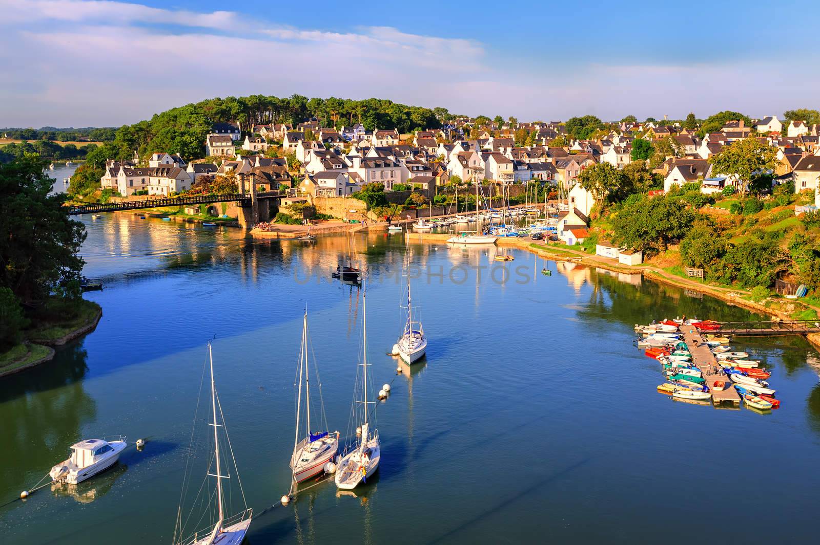 Little town on atlantic coast of Morbihan, Brittany, France