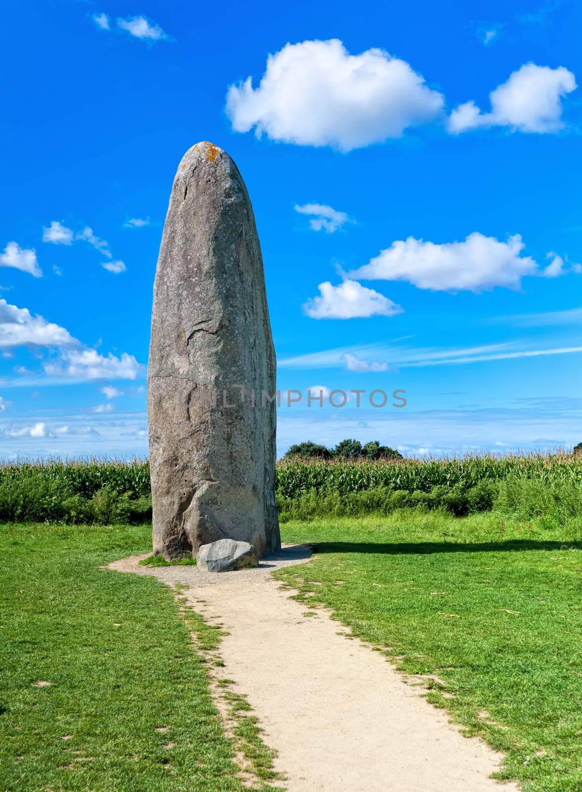 Dol-de-Bretagne, prehistoric menhir megalith, Brittany, France