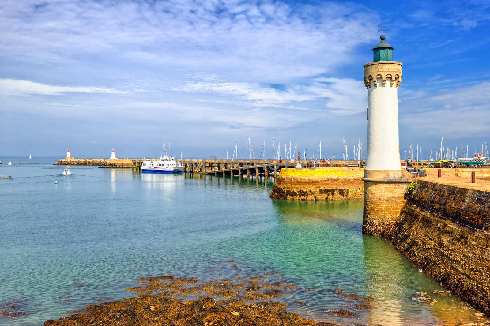 Lighthouse on atlantic coast of Quiberon, Morbihan, France