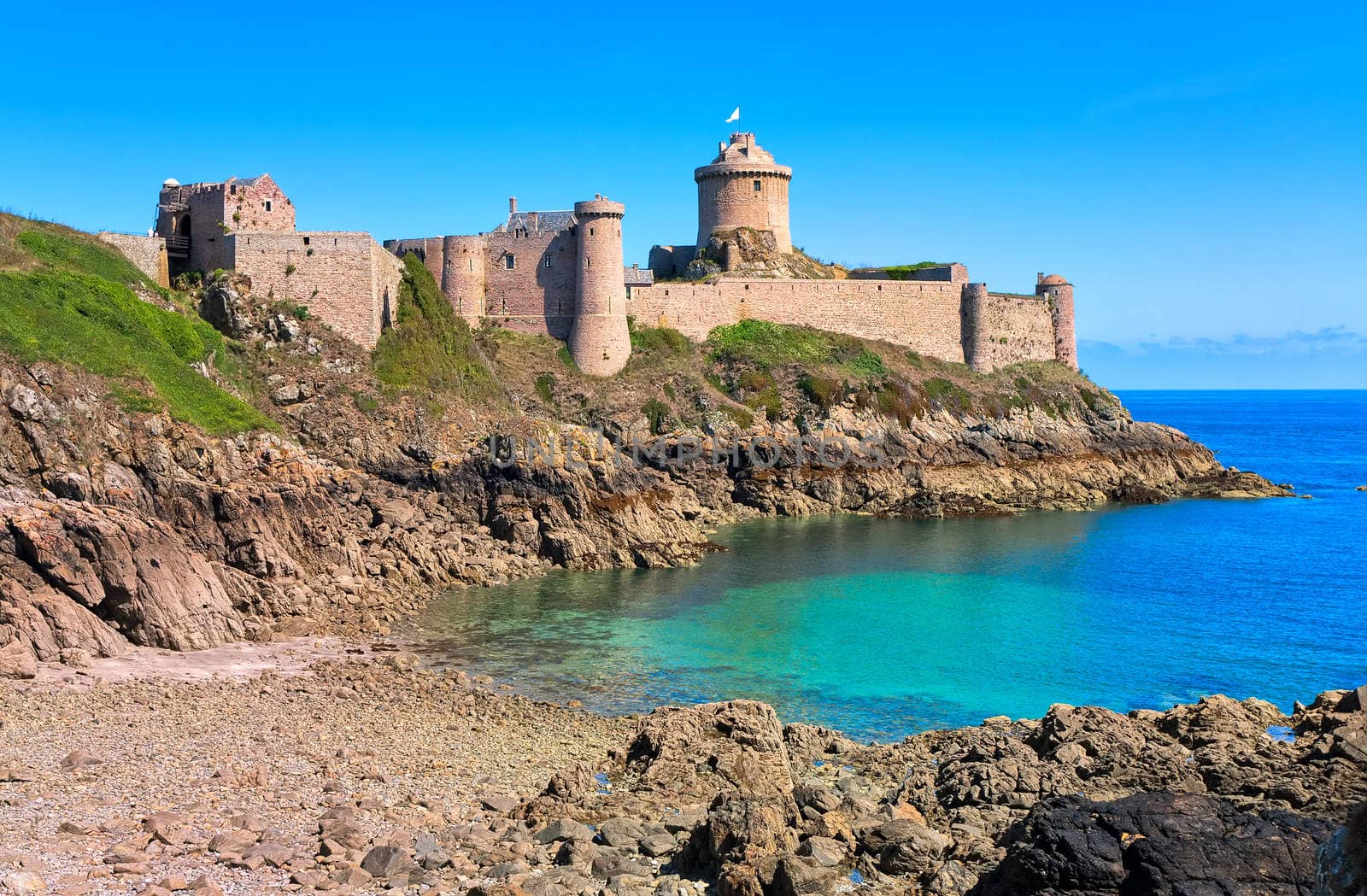 Fort La Latte castle on Cote de Granite Rose, Brittany, France