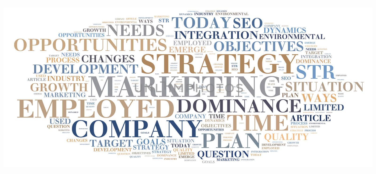 Marketing strategy illustration word cloud concept