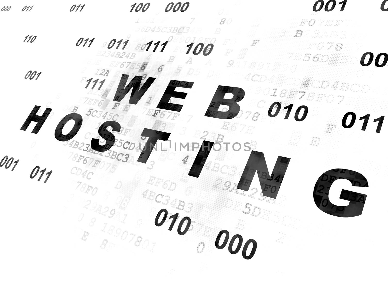 Web design concept: Web Hosting on Digital background by maxkabakov