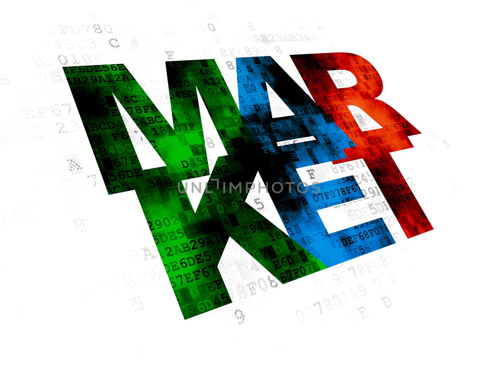 Marketing concept: Market on Digital background by maxkabakov