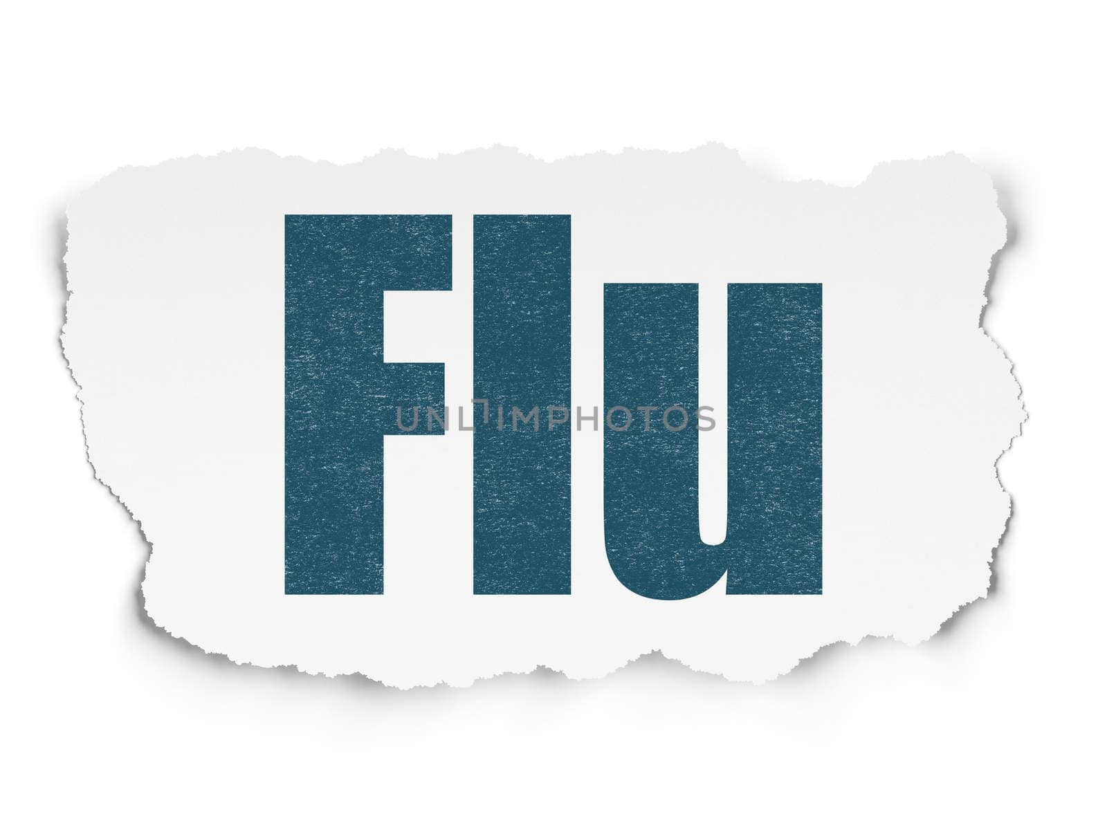 Healthcare concept: Flu on Torn Paper background by maxkabakov