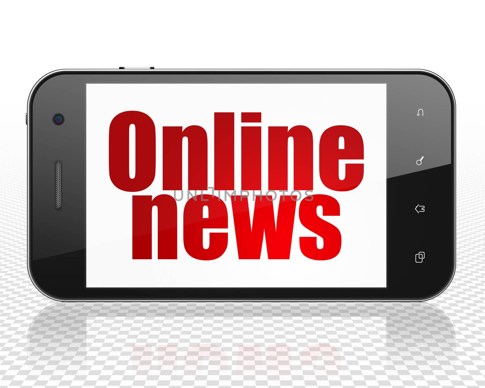 News concept: Smartphone with red text Online News on display