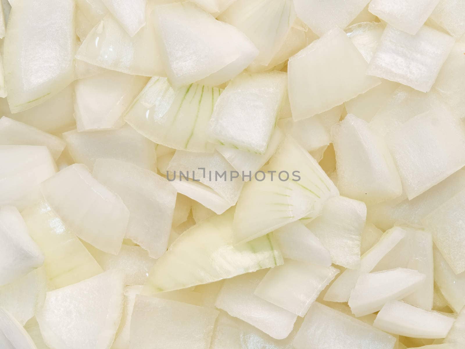 close up of diced cut onion food background